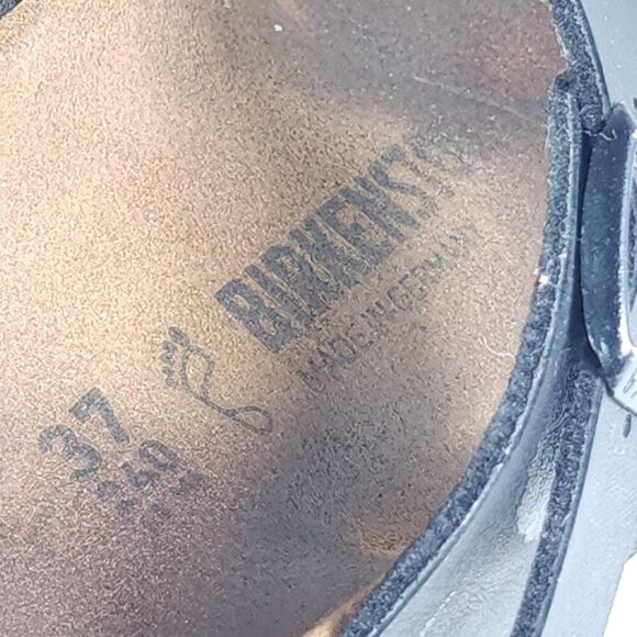 Birkenstock Women's Gizeh EU37 US6 Black Birko-Flor T-strap Thong Sandals Shoes - Picture 12 of 16